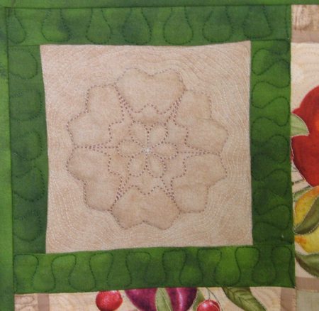 Quilted Table Topper with Fruit Embroidery image 22