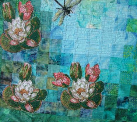 Water Lily Watercolor Quilt image 13
