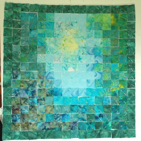 Water Lily Watercolor Quilt image 3