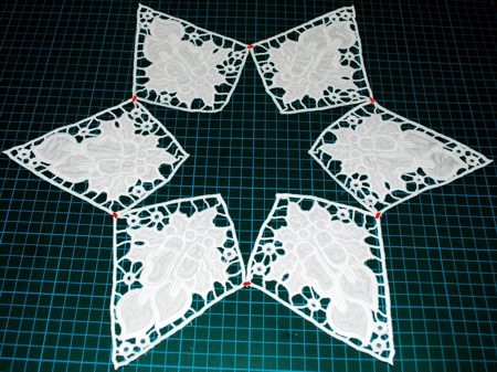 Christmas Doily with Cutwork Lace Candle Design image 2