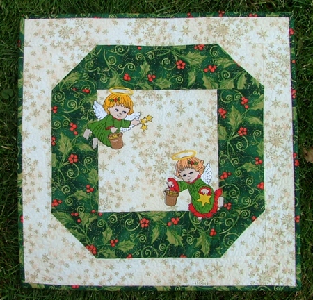 Angel Wreath Wall Quilt image 1