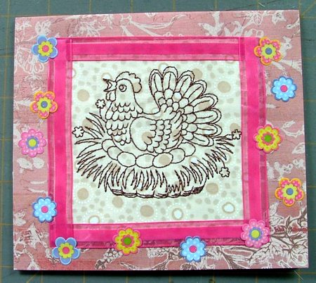 Easter-Themed Greeting Cards with Redwork Embroidery image 13