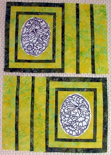 Quilted Table Runner and Placemats with Spring Themed Embroidery image 2