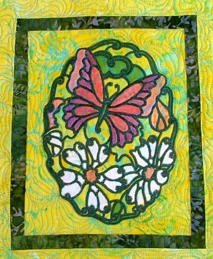 Quilted Table Runner and Placemats with Spring Themed Embroidery image 7