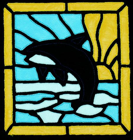 Stained Glass Applique Sea Set image 11