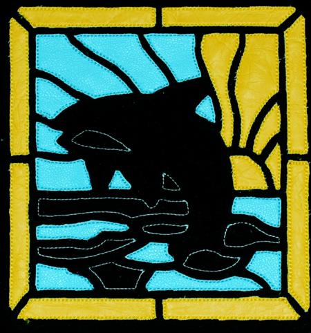 Stained Glass Applique Sea Set image 8