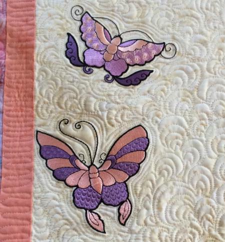 Quilted Table Runner with Butterfly Embroidery image 13