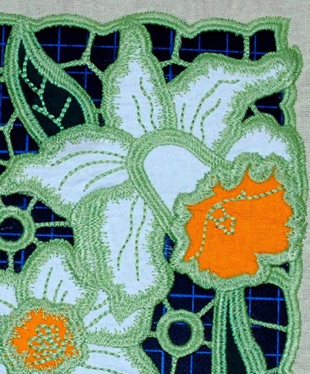 Cutwork Lace Applique Daffodil Panel image 13