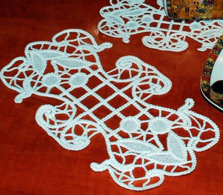 FSL Point Lace Doily or Insert image 1