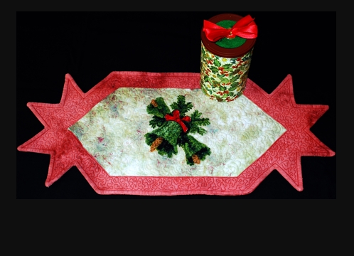 Evergreen Christmas Bells Table Runner image 1