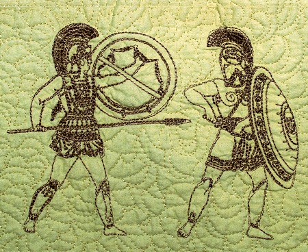 Ancient Greece Quilted Wall Hanging image 5