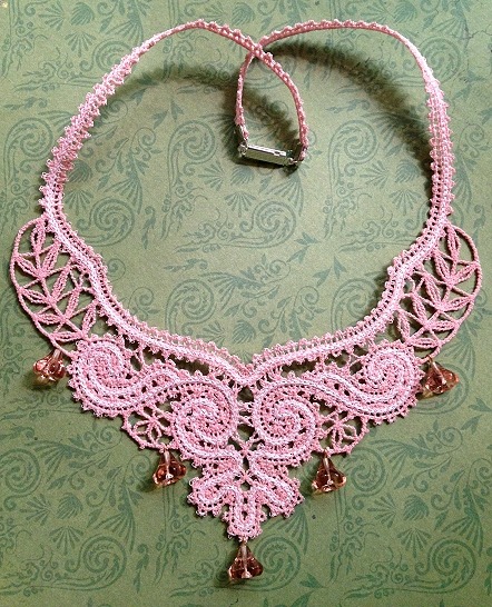 FSL Battenberg Lace Classical Revival Necklace image 2