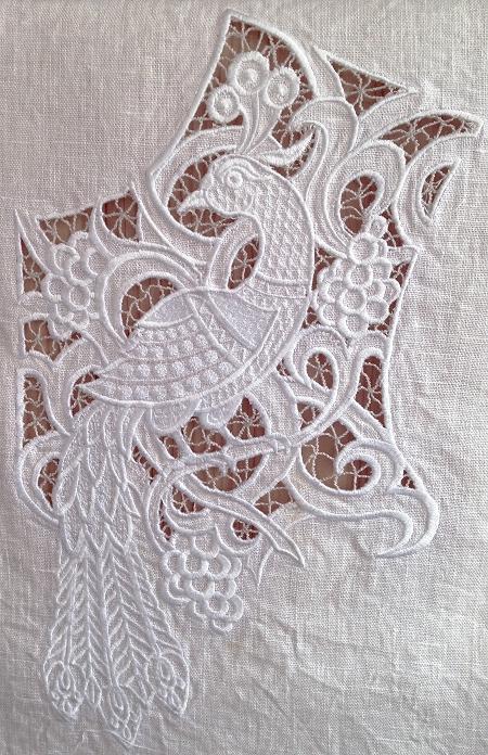 Peacock Cutwork Lace Insert image 6