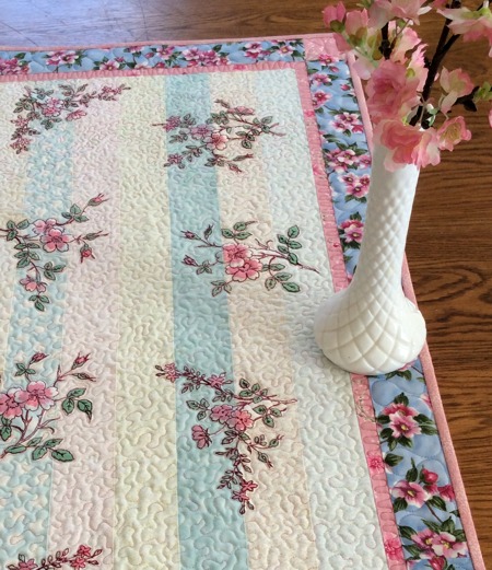 Cherry Blossom Quilted Table Runner image 4