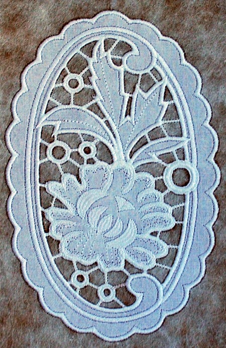 Peony Cutwork Lace Doily or Insert image 6