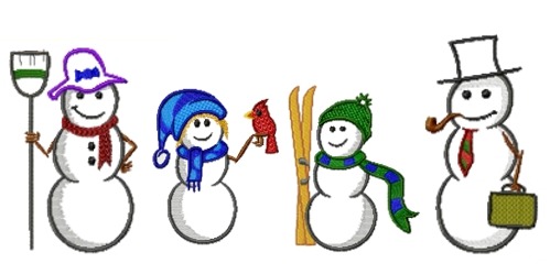 Snowman Applique Set image 1
