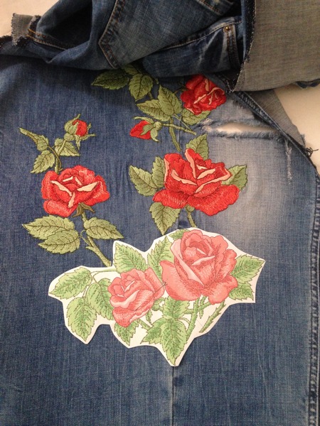Old Jeans and Blouse Make-Over Using Machine Embroidery image 5
