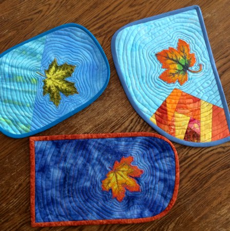 Quilted Mug Rugs with embroidery image 19