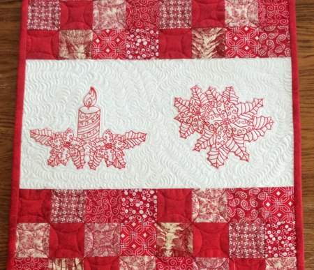 Red and White Christmas Tablerunner image 3