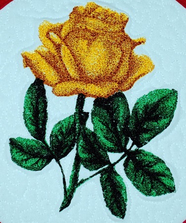 Mother's Day Table Mats with Rose Embroidery image 2