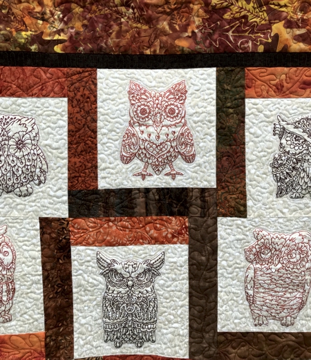 Whimsical Owl Wall or Lap Quilt image 6
