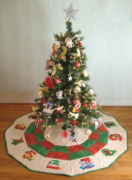 12 Days of Christmas Tree Skirt - Advanced Embroidery Designs
