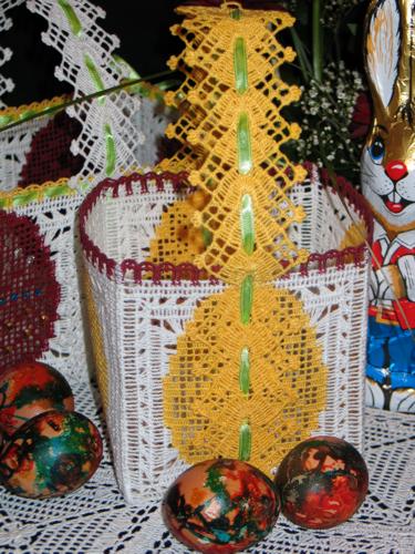 FSL Crochet Easter Basket and Doily image 3