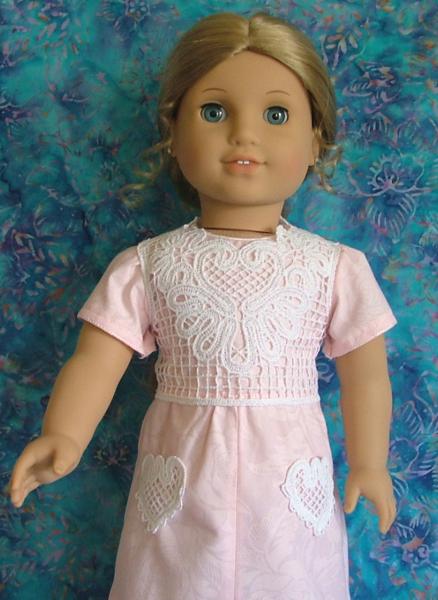 Sunday Dress and Vest for 18 inch Dolls with Battenberg Lace image 3