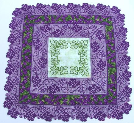 FSL Crochet Grape Vine Border and Insert Set image 1