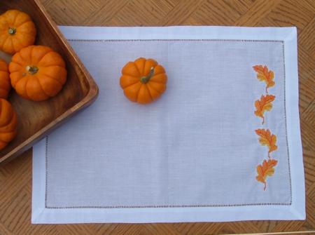 Table Runner, Placemats and Napkins with Fall-Themed Embroidery image 3