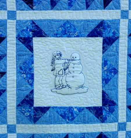 Making a Snowman Quilt for Kids image 15