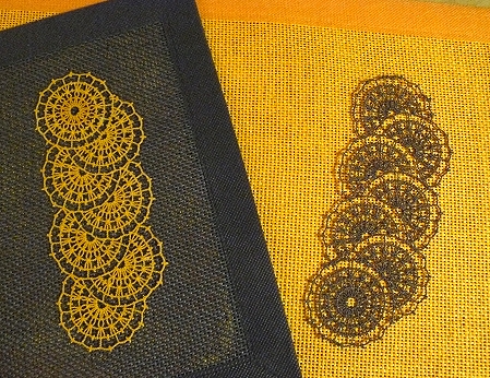 FSL Crochet Daisy Chain Border and Insert Lace Set image 1