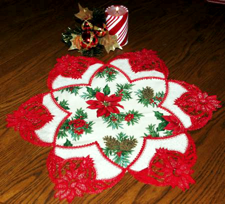 FSL Battenberg Poinsettia Applique Doily image 14