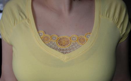 V-Neck T-Shirts with Freestanding Lace image 8