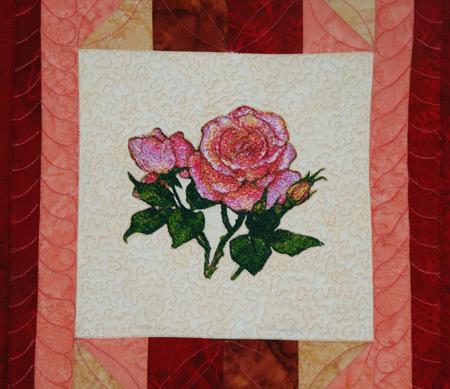 Summer Scrap Tablerunner with Rose Embroidery image 11