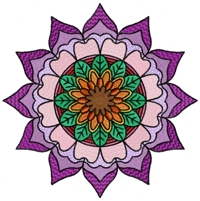 Mandala Flower Set of 2 Machine Embroidery Designs