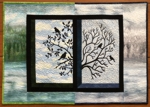 Two Seasons Through My Window Wall Quilt