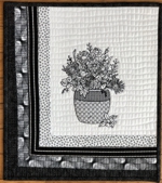 Black and While Flower Quilt