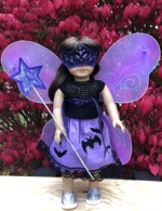 Halloween costume of a Twilight Fairy for a doll.