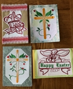 Easter Greeting Cards with embroidery