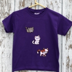 Kid's t-shirt with kitten embroidery