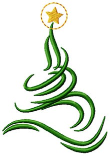 Christmas Tree free machine embroidery designs