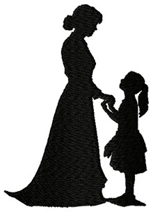 Mother and Daughter free machine embroidery designs