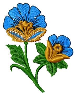 Blue Flower free machine embroidery designs