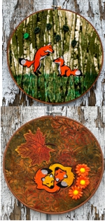 Hoop Art. Foxes