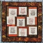 Whimsical owl wall quilt