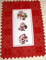 Christmas Star Doilies with Crochet Lace Hearts image 14