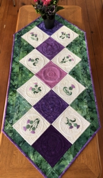 Scottish Thistle Quilted Tablerunner