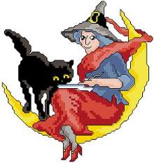 Witch with Black Cat