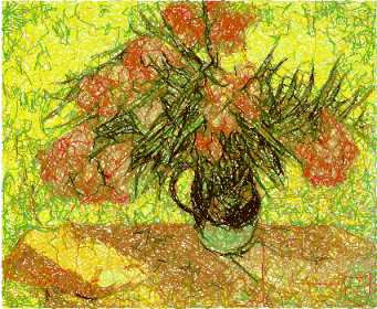 Vincent van Gogh. Majolica Jar with Branches of Ol